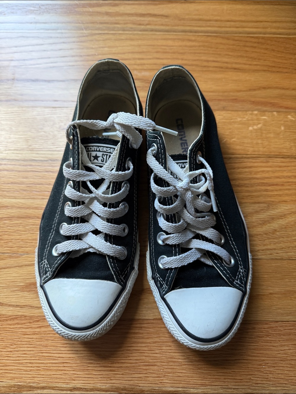Converse Low Top Sneakers in Black and White